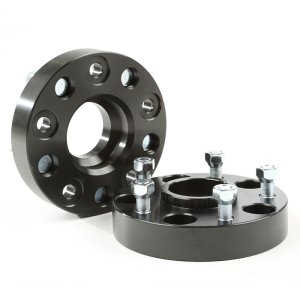 Jeep Wrangler Wheel Spacer Kit - Rugged Ridge - 1.25 Inch, 5 x 5 Inch Bolt Pattern, Aluminum - Black - `07-`18